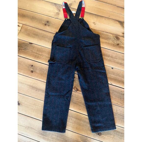 VINTAGE Woolrich Men's overalls. grey plaid. Hunting. Heavy. Outdoors adjustable - Picture 2 of 7